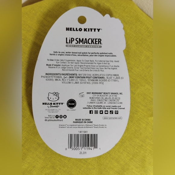 Hello Kitty Lip Smackers 50th Anniversary Nail Polish Trio - Picture 3 of 8